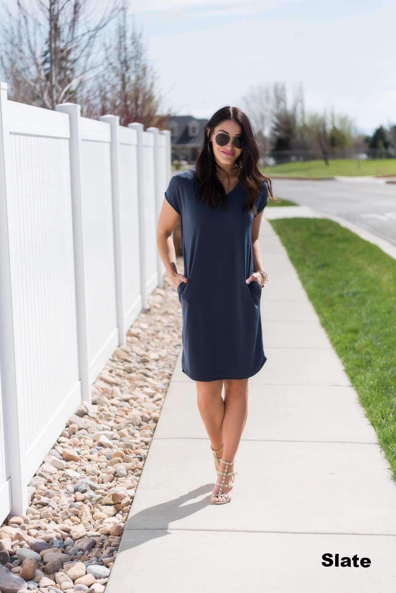 Brigitte Brianna Day-to-Day Pocket Dress - SexyModest Boutique